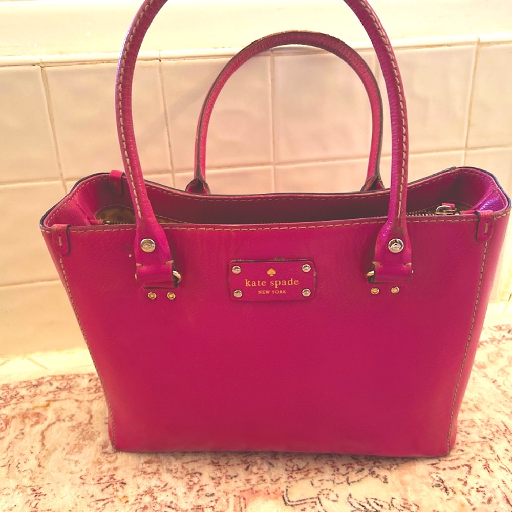 Kate Spade Richie pink leather handbag